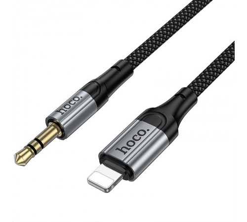 Аудіо кабель Aux Hoco UPA33A Nuevo (Lightning to AUX 3.5mm) (1.5m) Black