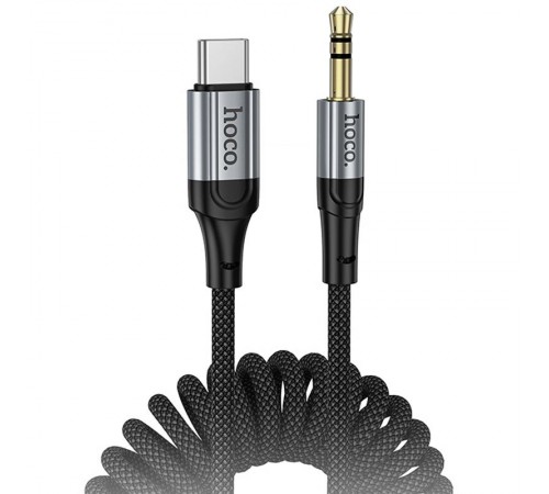 Аудіо кабель Aux Hoco UPA33B Nuevo (Type-C to AUX 3.5mm) (1.5m) Black