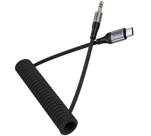 Аудіо кабель Aux Hoco UPA33B Nuevo (Type-C to AUX 3.5mm) (1.5m) Black