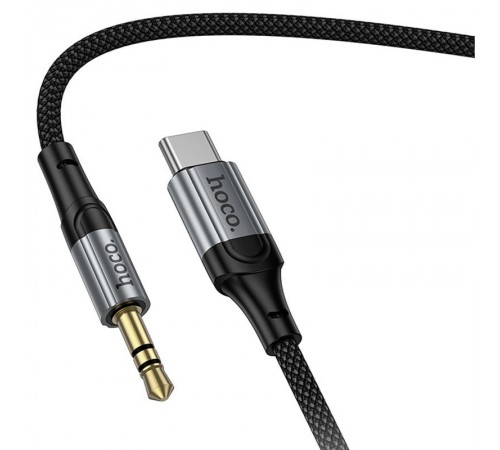 Аудіо кабель Aux Hoco UPA33B Nuevo (Type-C to AUX 3.5mm) (1.5m) Black