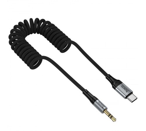 Аудіо кабель Aux Hoco UPA33B Nuevo (Type-C to AUX 3.5mm) (1.5m) Black