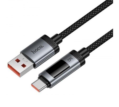 Дата кабель Hoco U148 Lord with display USB to Type-C 100W (1.2m) Black