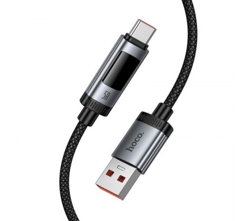 Дата кабель Hoco U148 Lord with display USB to Type-C 100W (1.2m) Black