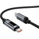 Дата кабель Hoco U148 Lord with display Type-C to Type-C 100W (1.2m) Black