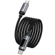 Дата кабель Hoco U148 Lord with display Type-C to Type-C 100W (1.2m) Black