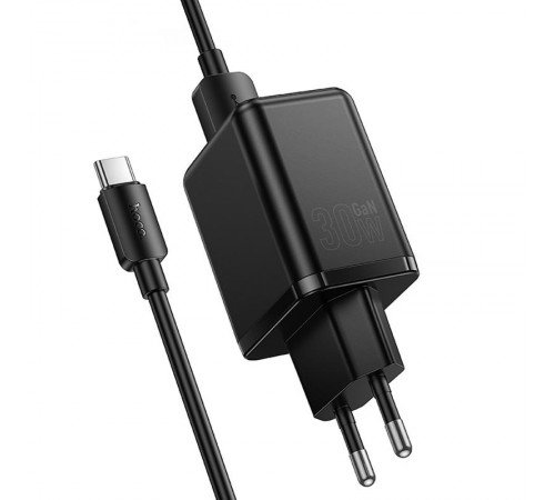 МЗП Hoco C157A Smart PD30W+QC3.0 (1USB-A/1C) + кабель USB to Type-C Black