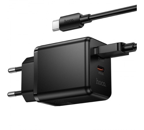 МЗП Hoco C157A Smart PD30W+QC3.0 (1USB-A/1C) + кабель USB to Type-C Black
