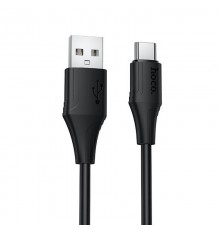 Дата кабель Hoco X124 Bien silicone USB to Type-C 3A (1m) Black