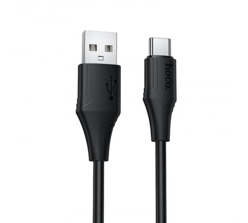 Дата кабель Hoco X124 Bien silicone USB to Type-C 3A (1m) Black