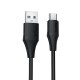 Дата кабель Hoco X124 Bien silicone USB to Type-C 3A (1m) Black
