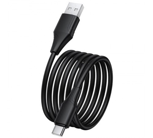 Дата кабель Hoco X124 Bien silicone USB to Type-C 3A (1m) Black