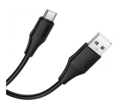 Дата кабель Hoco X124 Bien silicone USB to Type-C 3A (1m) Black