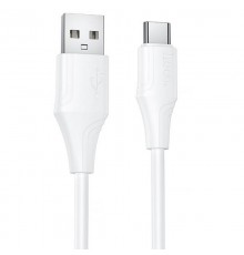 Дата кабель Hoco X124 Bien silicone USB to Type-C 3A (1m) White