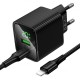 МЗП Hoco CS83A Excellent with digital display PD20W+QC3.0 (1USB-A/1C) + кабель Type-C to Lightning Black
