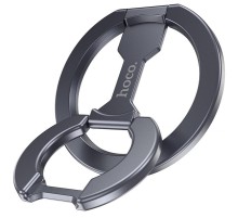 Магнітний тримач для телефону Hoco GH9 Double-ring Metal gray