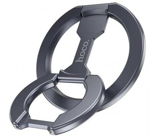 Магнітний тримач для телефону Hoco GH9 Double-ring Metal gray