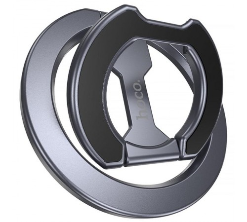 Магнітний тримач для телефону Hoco GH9 Double-ring Metal gray