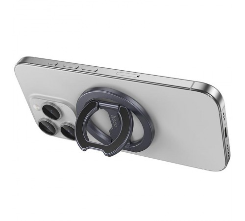 Магнітний тримач для телефону Hoco GH9 Double-ring Metal gray