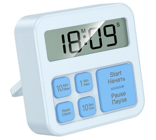 Електронний таймер + годинник Hoco HX43 Electronic Blue