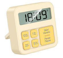 Електронний таймер + годинник Hoco HX43 Electronic Yellow