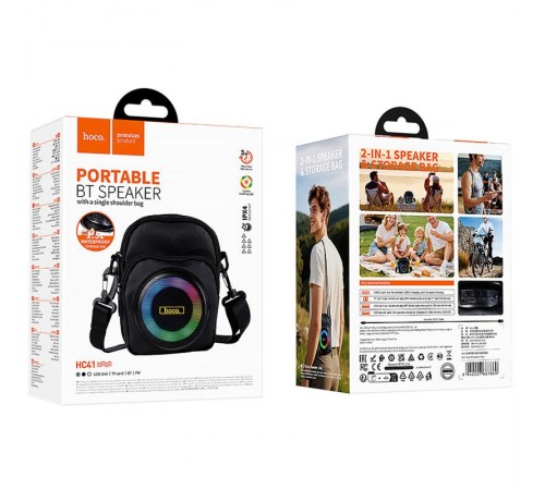Сумка крос-боді зі вбудованою колонкою Hoco HC41 Wave Bass Black