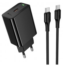 МЗП Hoco CS93A Leader PD20W (1USB-C) + кабель Type-C to Type-C Black