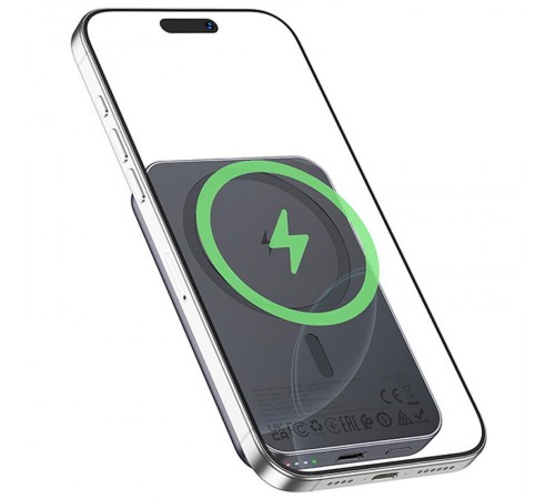 Портативний ЗП Power Bank Hoco J160 Original з БЗП 5000 mAh Metal gray