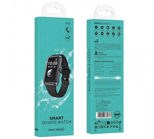 Смарт-годинник Hoco Smart Watch Y34 Smart sports watch (call version) Black