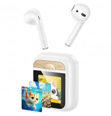 Бездротові TWS навушники Hoco EW86 Cat White