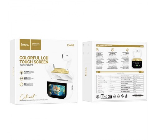 Бездротові TWS навушники Hoco EW89 Kissa White