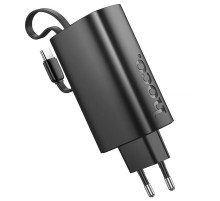 Портативний ЗП Power Bank Hoco J148 Handy PD20W with cable 5000 mAh Black