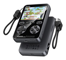 Портативний ЗП Power Bank Hoco Q47 Shine PD20W with cable + Game Console 10000 mAh Metal gray