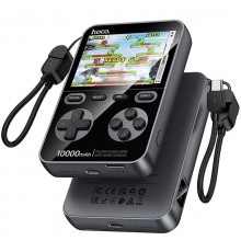 Портативний ЗП Power Bank Hoco Q47 Shine PD20W with cable + Game Console 10000 mAh Metal gray