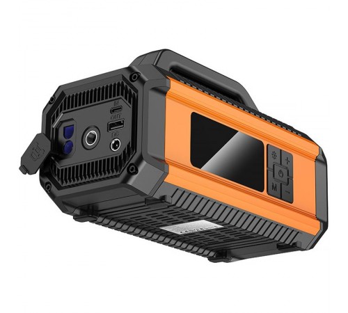 Пусковий пристрій + насос для автомобіля Hoco QS4 Intelligent Starter and Air Pump 10000 mAh Black