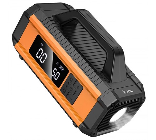 Пусковий пристрій + насос для автомобіля Hoco QS4 Intelligent Starter and Air Pump 10000 mAh Black