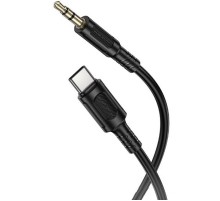 Аудіо кабель Aux Borofone BL25B Nice (Type-C to AUX 3.5mm) (1m) Black