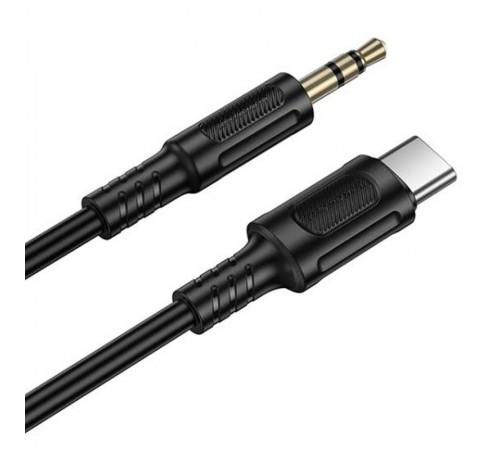 Аудіо кабель Aux Borofone BL25B Nice (Type-C to AUX 3.5mm) (1m) Black