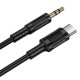 Аудіо кабель Aux Borofone BL25B Nice (Type-C to AUX 3.5mm) (1m) Black
