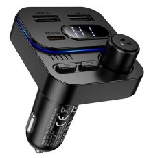 АЗП FM модулятор Borofone BC61 Ocean 45W (1USB-A/1C) Black