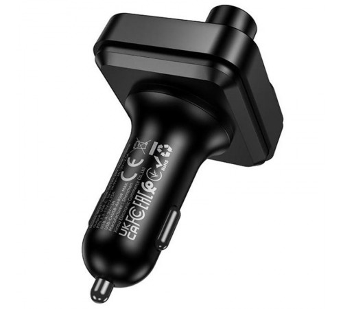 АЗП FM модулятор Borofone BC61 Ocean 45W (1USB-A/1C) Black