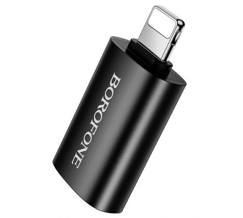 Перехідник Borofone BV26 Lightning Male to USB Female USB2.0 Black