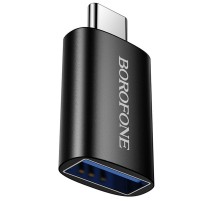 Перехідник Borofone BV26C Type-C Male to USB Female USB3.0 Black