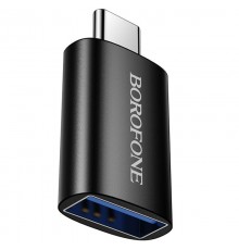 Перехідник Borofone BV26C Type-C Male to USB Female USB3.0 Black