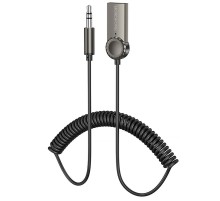 Bluetooth аудіо ресивер Borofone BC56 Peaceful with cable Metal gray