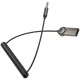 Bluetooth аудіо ресивер Borofone BC56 Peaceful with cable Metal gray