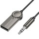 Bluetooth аудіо ресивер Borofone BC56 Peaceful with cable Metal gray