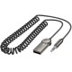 Bluetooth аудіо ресивер Borofone BC56 Peaceful with cable Metal gray