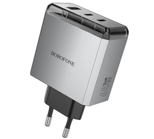 МЗП Borofone BN22 Lena PD65W (1USB-A/2C) Metal gray