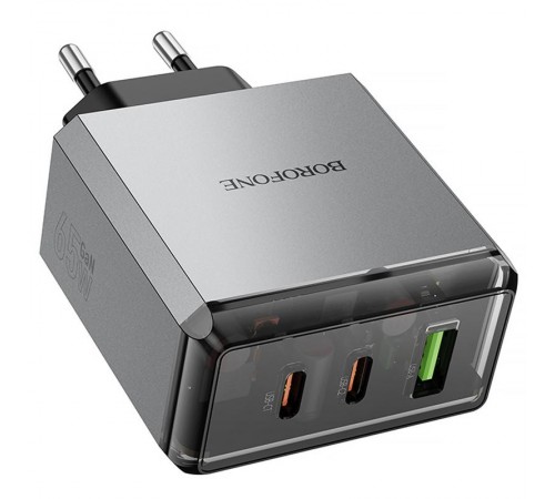 МЗП Borofone BN22 Lena PD65W (1USB-A/2C) Metal gray