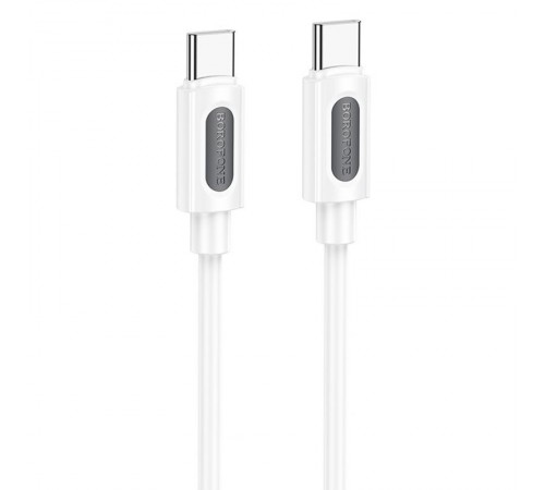 Дата кабель Borofone BX114 Structure Type-C to Type-C 60W (1m) White